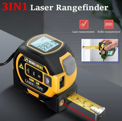 EasySolveTools™ 3-In-1 Infrared Laser Tape (Imperial & Metric)