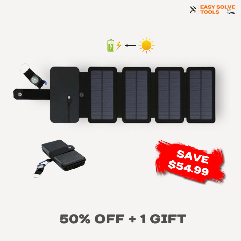 EasySolveTools™ Portable Folding Solar Charging Panel